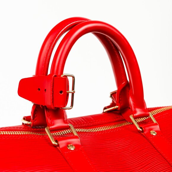 Louis Vuitton Keepall 45 Castilian Red Epi Leather Duffle Bag - Picture 7 of 16